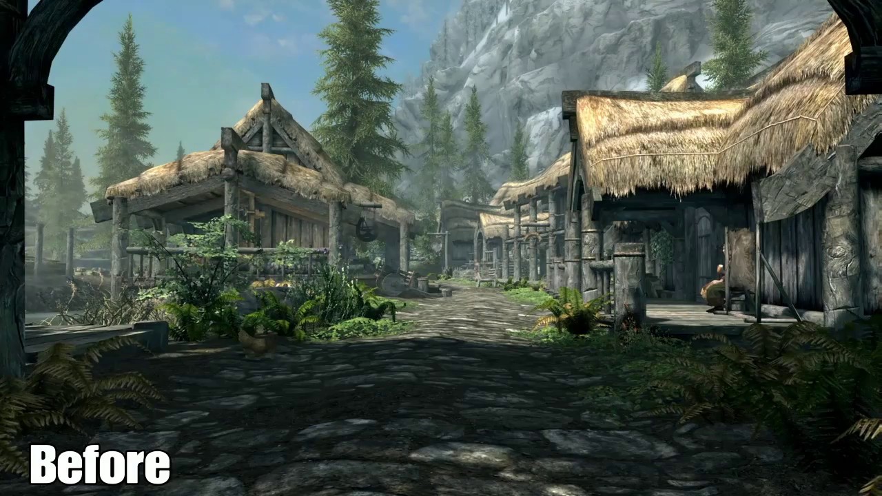 Fantastisk social Bløde Skyrim - Ultimate Graphics Overhaul Mods (PS4) - YouTube