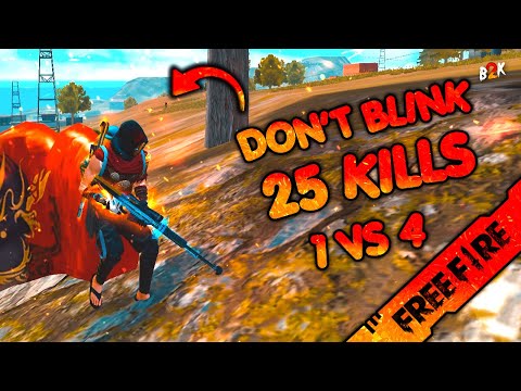[B2K] DON'T BLINK THE KING IS HERE | 1 VS 4 25 KILLS