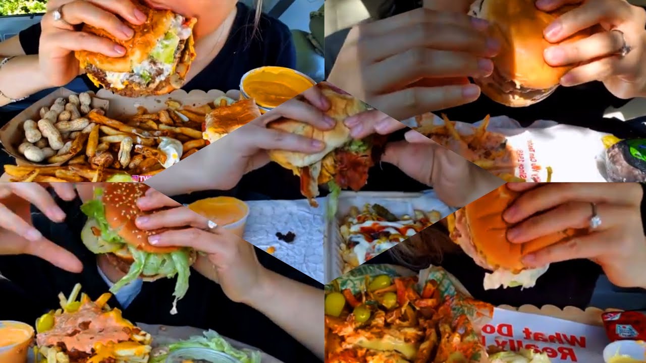 ASMR BEST EATING MUKBANG VIDEO *TWILIGHT ASMR* BURGER EATING COMPILATIONS | ONLY BYTES | FOODUSBANG