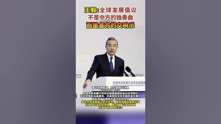 王毅：全球发展倡议不是中方的独奏曲，而是各方的交响乐 #海峡新干线 #东南卫视 #王毅 - 天天要闻