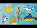 Kids sharks and submarine toys  jasmin kids show