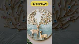 3D deer mural Wall hanging craft #shorts #diy #youtubeshorts @Kalyaniscorner