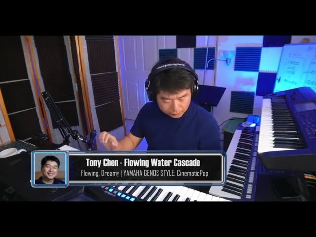 🎹Tony Chen - Flowing Water Cascade (Studio Performance) | COPYRIGHT-FREE MUSIC | YAMAHA GENOS class=