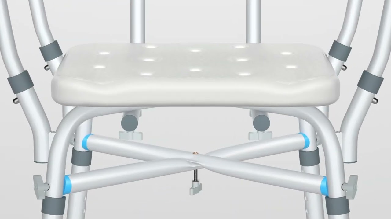 KingPavonini® 550LB Shower Chair for Elderly | Medical Bath Seat with Arms & Adjustable Legs