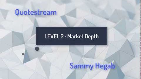 QuoteStream: Level 2 Market Depth - Introduction by Sammy Hegab