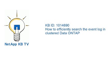 How to efficiently search the event log in clustered Data ONTAP