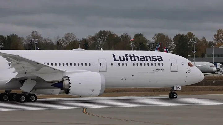 Lufthansa Second 787-9 Delivery Flight Takeoff PAE to FRA
