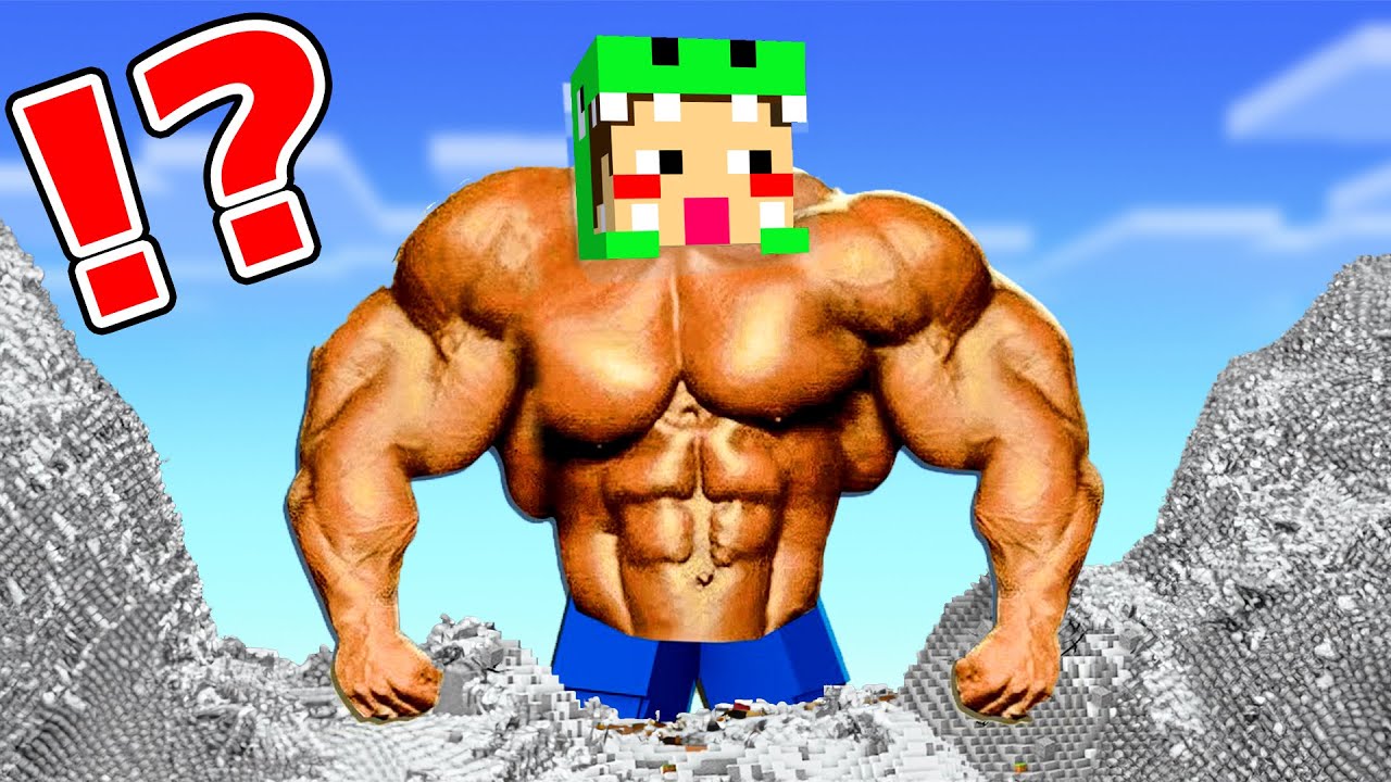 どんどんムキムキになる世界でサバイバル！？【まいくら・マインクラフト】
