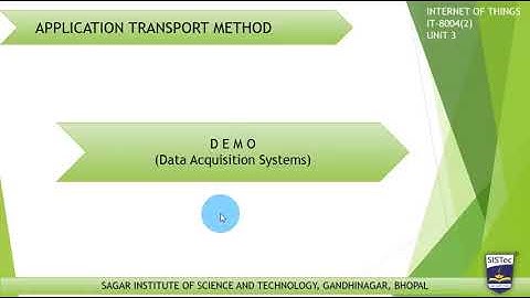 Application Transport Method SCADA | Ashish Labade | SISTec Gandhi Nagar