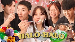 Introducing Filipino Dessert HALOHALO to my Korean Friends! (ft. chaos)