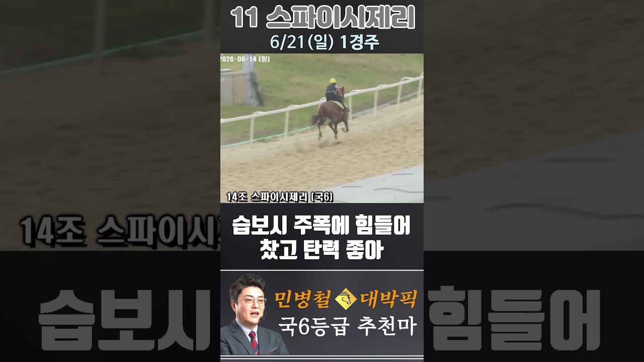 [서울 경마] 민병철 대박픽 2026년 6월 21일 일요 1R 추천마3 #한국마사회 #automobile #경마 #horse #하이라이트 #horseracing #야구 #게임#뉴스