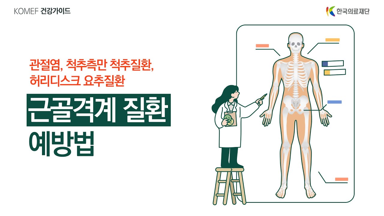 [한국의료재단] 관절염, 척추측만 척추질환, 허리디스크 요추질환.. 근골격계 질환 예방법 - YouTube