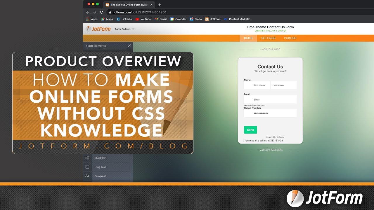 How to make online forms without CSS knowledge YouTube