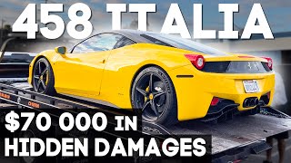 Shocking Find In This Crash Damaged Ferrari 458