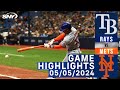 Mets vs rays 552024  ny mets highlights  sny