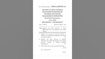 MTM-10/MTTM-10  JUNE-2023 QUESTION PAPER IGNOU