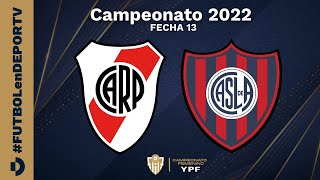 River vs San Lorenzo | Fecha 13 | Primera División | Campeonato Femenino YPF 2022