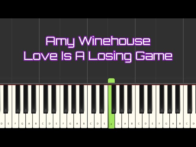 Love Is a Losing Game Piano Tutorial - Amy Winehouse