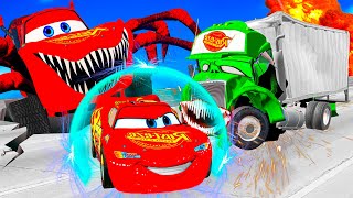 Lightning McQueen SUPERHERO vs ZOMBIE  Pixar cars Zombie apocalypse in  BeamNG.drive