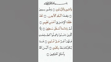 تلاوة خاشعة للشيخ سعد الغامدي سورة التين ۩ مكتوبة ۩ Sourate At Tin  Saad Al Ghamidi
