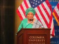 Columbia University World Leaders Forum- Ellen Johnson Sirleaf