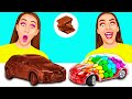 Real Food vs Chocolate Food Challenge | Funny Moments by DaRaDa Challenge