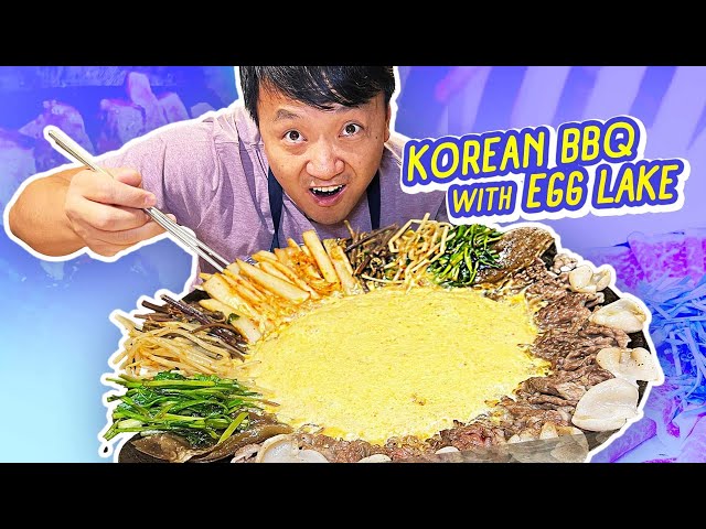 FIRE PHO & Korean BBQ With SCRAMBLED "EGG LAKE" in Seoul South Korea
