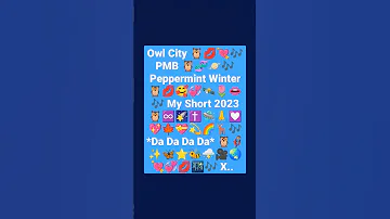Owl City 🦉💋🍁🎶 PMB🦉⭐🌷🎶 Peppermint Winter 🦉⛈️🎶 *Da Da Da Da* 🦉🛸🌈🎶 *Merry Christmas* 🦉✝️ 2023 🛰️🎶 X..
