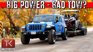 How Does the Jeep Wrangler 392 Tow When it's FULLY Loaded? We Hookup a Trailer and Find Out