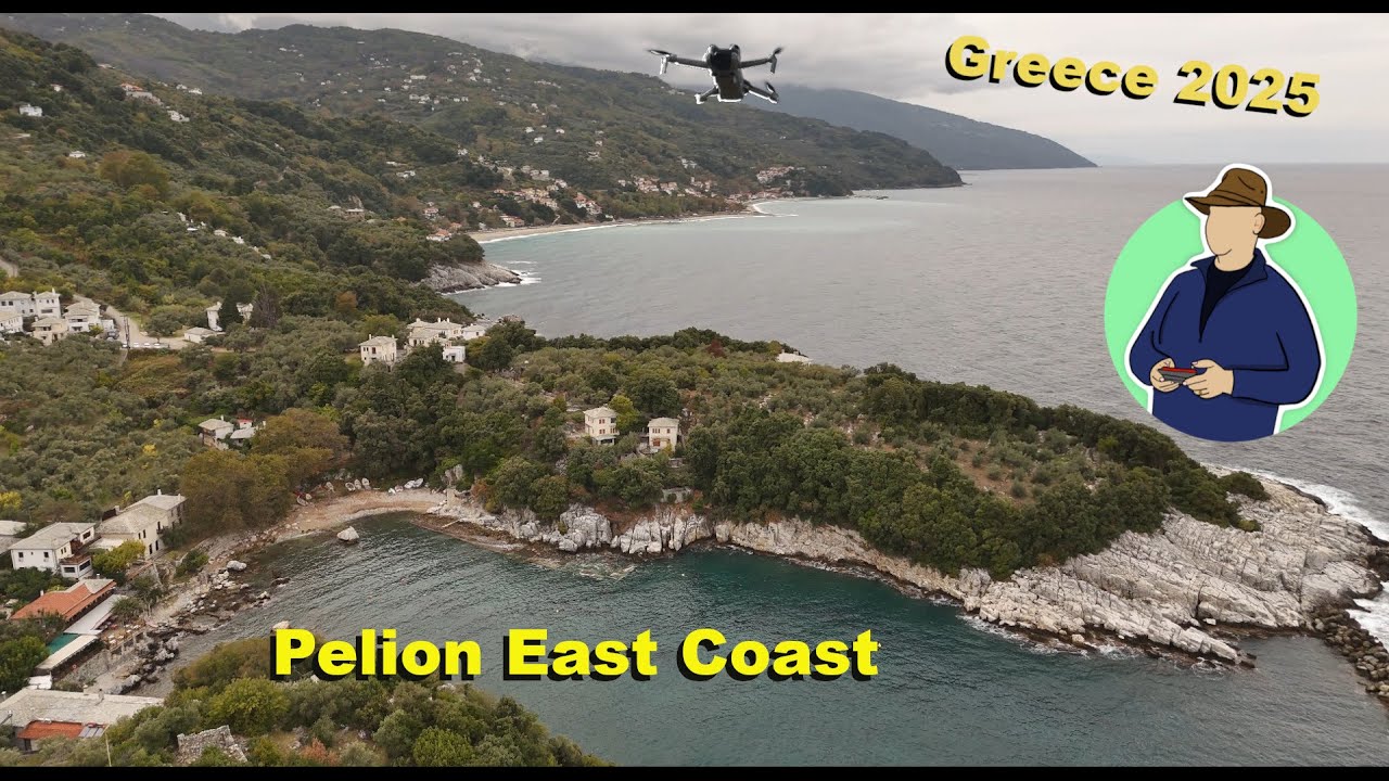 The Pelion East Coast, Greece - 4k drone footages מזרח פליון, יוון