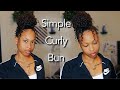 Easy Curly Bun With Weave| Under $12| Na'Zyia