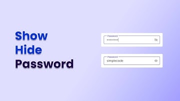 Show and Hide Password using html, css and vanilla javascript