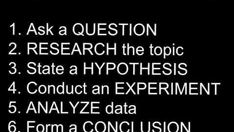 The Scientific Method, Part 1: The Steps