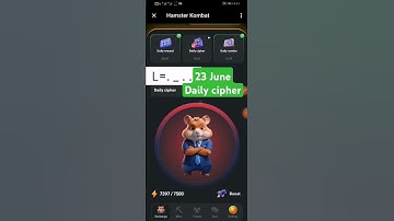 hamster kombat daily cipher 23 June #dailycombo #hamsterkombat #daliy #today #ciphercode
