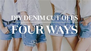 4 different ways to cut off your denim shorts! you know how much i
love shorts, but the and fit is so important, which why we've put
togeth...