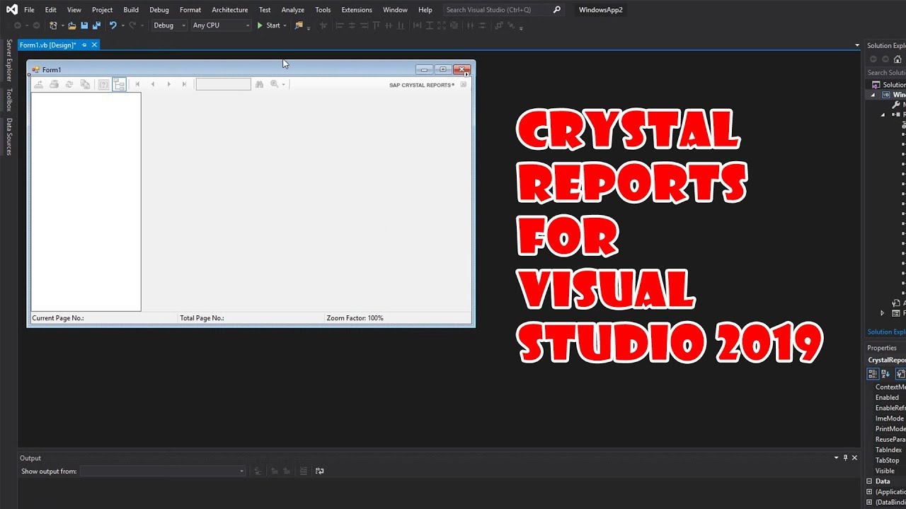 โหลดโปรแกรม crystal report ฟรี  Update  Install Crystal Reports Visual Studio 2019