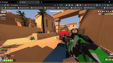 Krunker.io Short Gameplay with Submachine Gun (Without Sound)