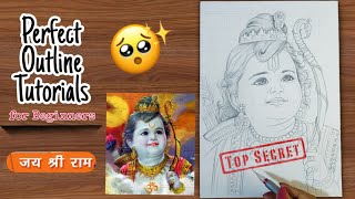 Easy Lord Shree Ram Drawing for beginners| Part : 1 Ramnavami Drawing