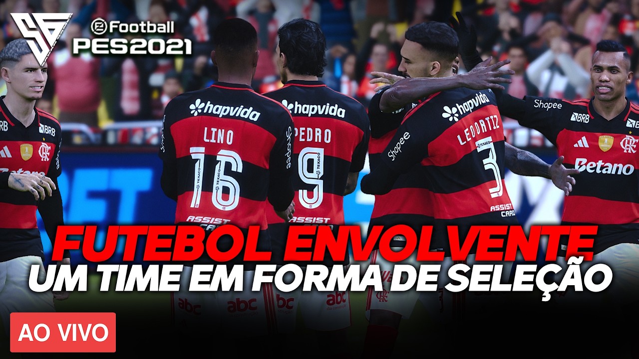 COM ESSA NOVA FORMAÇÃO O MENGÃO SO EVOLUI - GAMEPLAY PES 2021 - 60 FPS - SADAN GAMER - PC