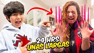 ¡RETO A MI MAMÁ A 24 HORAS CON LAS UÑAS LARGAS! 💅 NO SABEN LO QUE ME HIZO 🤮😵‍💫😵