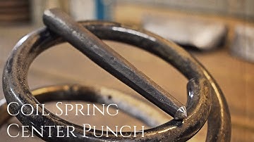 Blacksmithing - Forging a Center punch from Coil spring