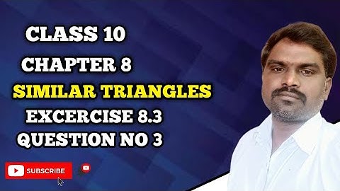 Similar Triangles class10 chapter 8 Exercise 8.3 Q 3@BALASIRMATHSCLASS