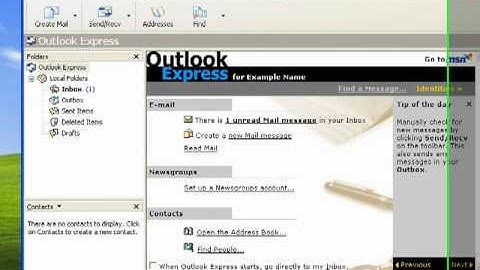 Send SMS from Outlook Express- Configuring the e-mail client
