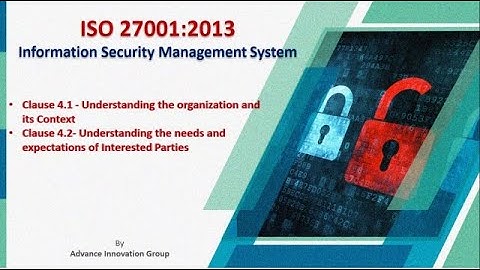 Video 2/40 Understanding ISO 27001-Clause 4.1 & Clause 4.2 - Context of Org & Needs Expectation