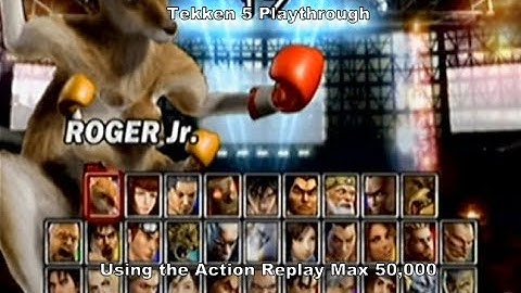 Tekken 5 Roger Jr Playthrough using the Action Replay Max 50,000 cheat codes for Ps2 :D #Sony #Ps2