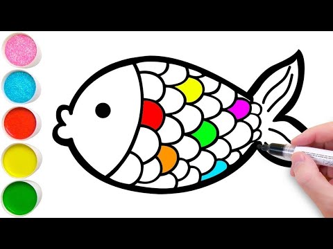 Bolalar uchun baliq chizish/Drawing Fish for children/Рисунок Рыба для детей