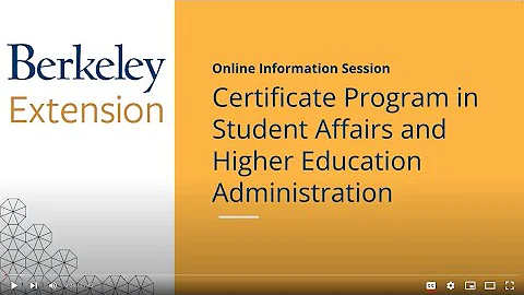 Certificate Program in Student Affairs and Higher-Education Administration Information Session