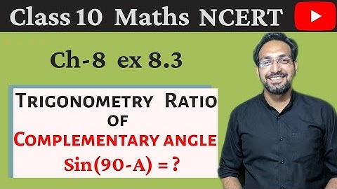Trigonometry ratio | Complementary angle | class  10 | ch 8 ex 8.3| ncert solution of class 10 maths