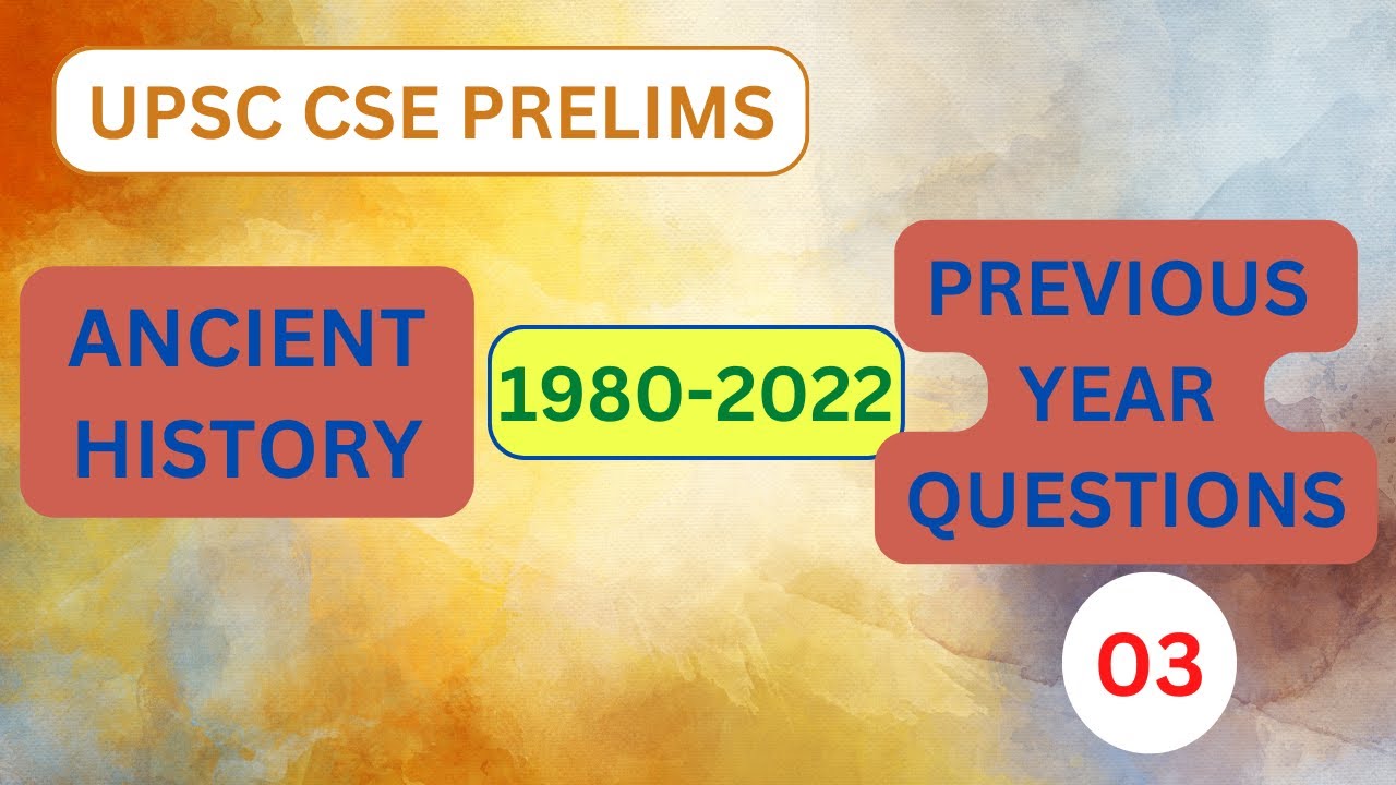 UPSC CSE Prelims | Previous Year Questions | Ancient History | #3 - YouTube