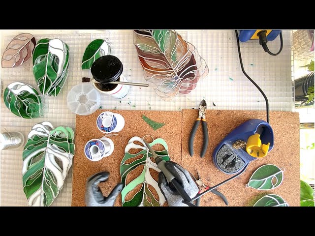 How to use hobby came pretinned wire and silverware in your stained glass 